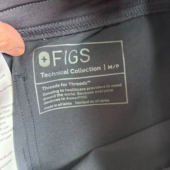 FIGS Livingston Basic Scrub Pants Women's Navy MP Pull On Straight Leg Medical - Picture 4 of 7